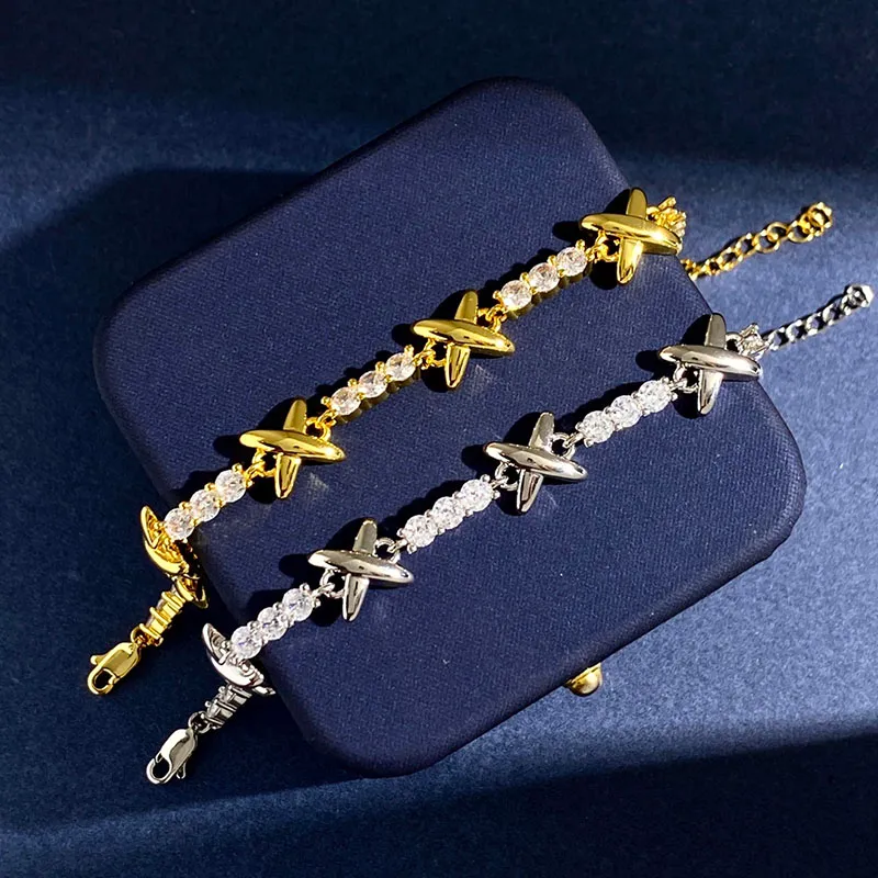 Designer Wedding Bracelets For Women Dia Charm Ladies Gold Jewelry T Chain Beaded Bracelet Sier Jewlery Bangle_voghion.com