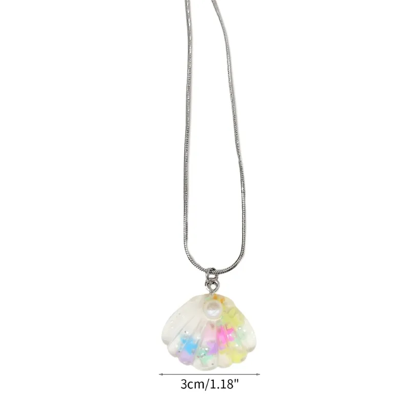 Pendant Necklaces Elegant Resin Woman Necklace Choker Simple Neck Chain With Shell Jewelry For Women_voghion.com