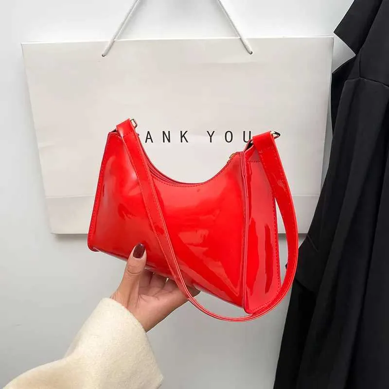 Retro Shoulder Bag For Women Solid Colour Pu Leather Handbag_voghion.com