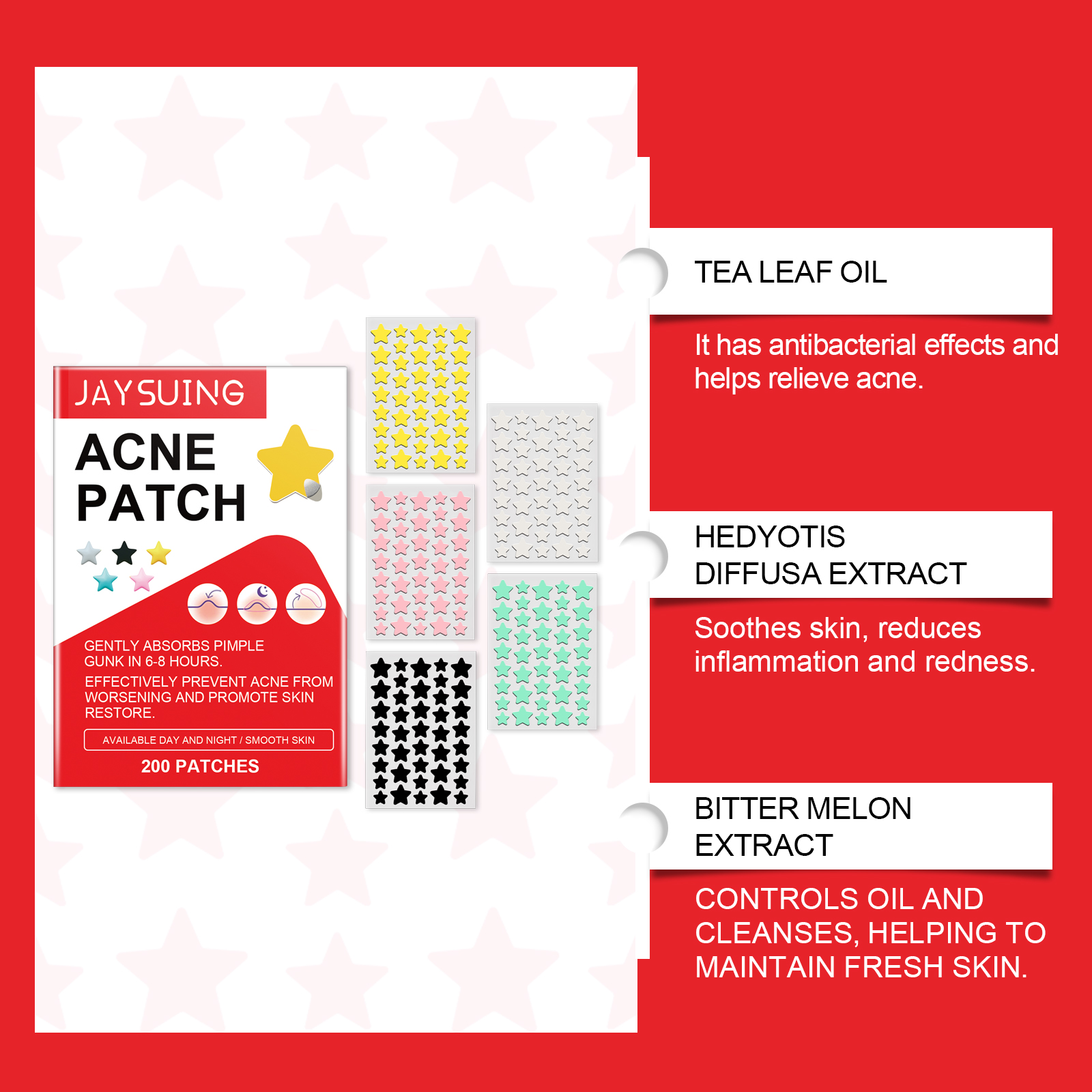 Jaysuing Blemish Acne Patch Clear Acne Face Cover Acne Care Facial Contact Patch_voghion.com
