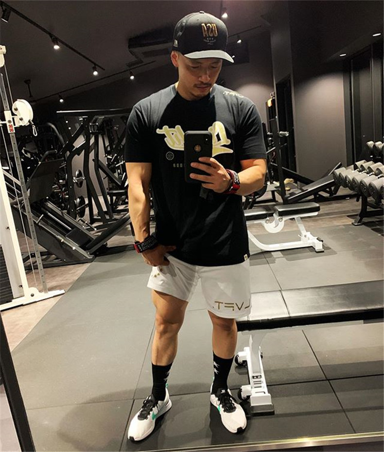 Muscle Fitness Shorts, Men's Mesh Quick Drying Quarter Pants, Summer Running Training Breathable Pants_voghion.com