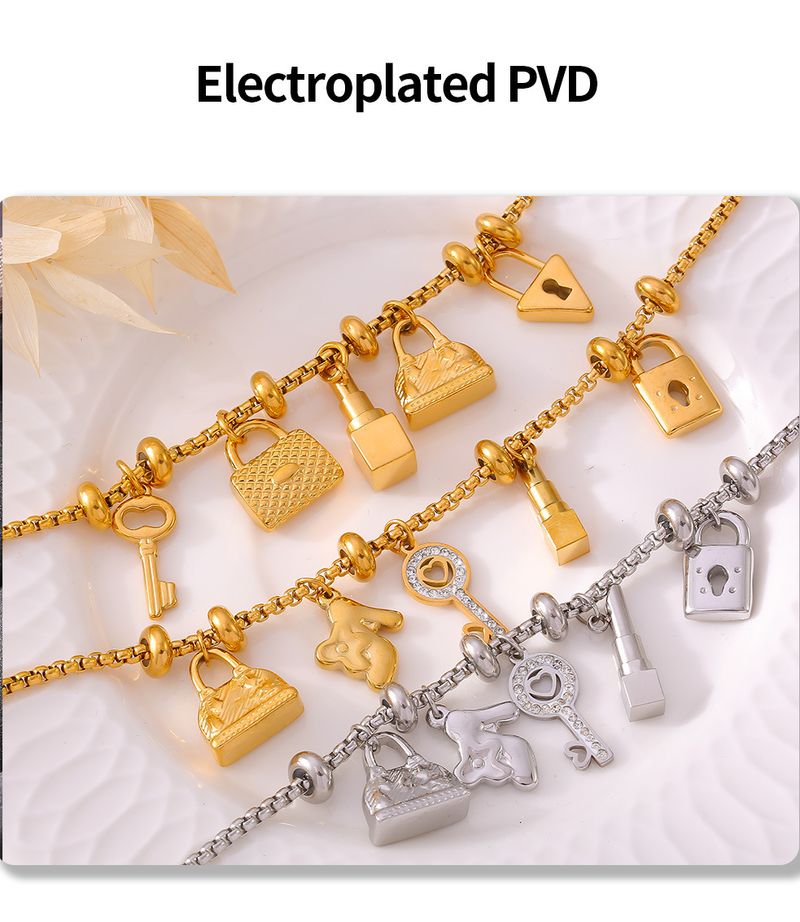 Bracciale con ciondolo Tag Dia multi-elemento in stile retrò alla moda_voghion.com