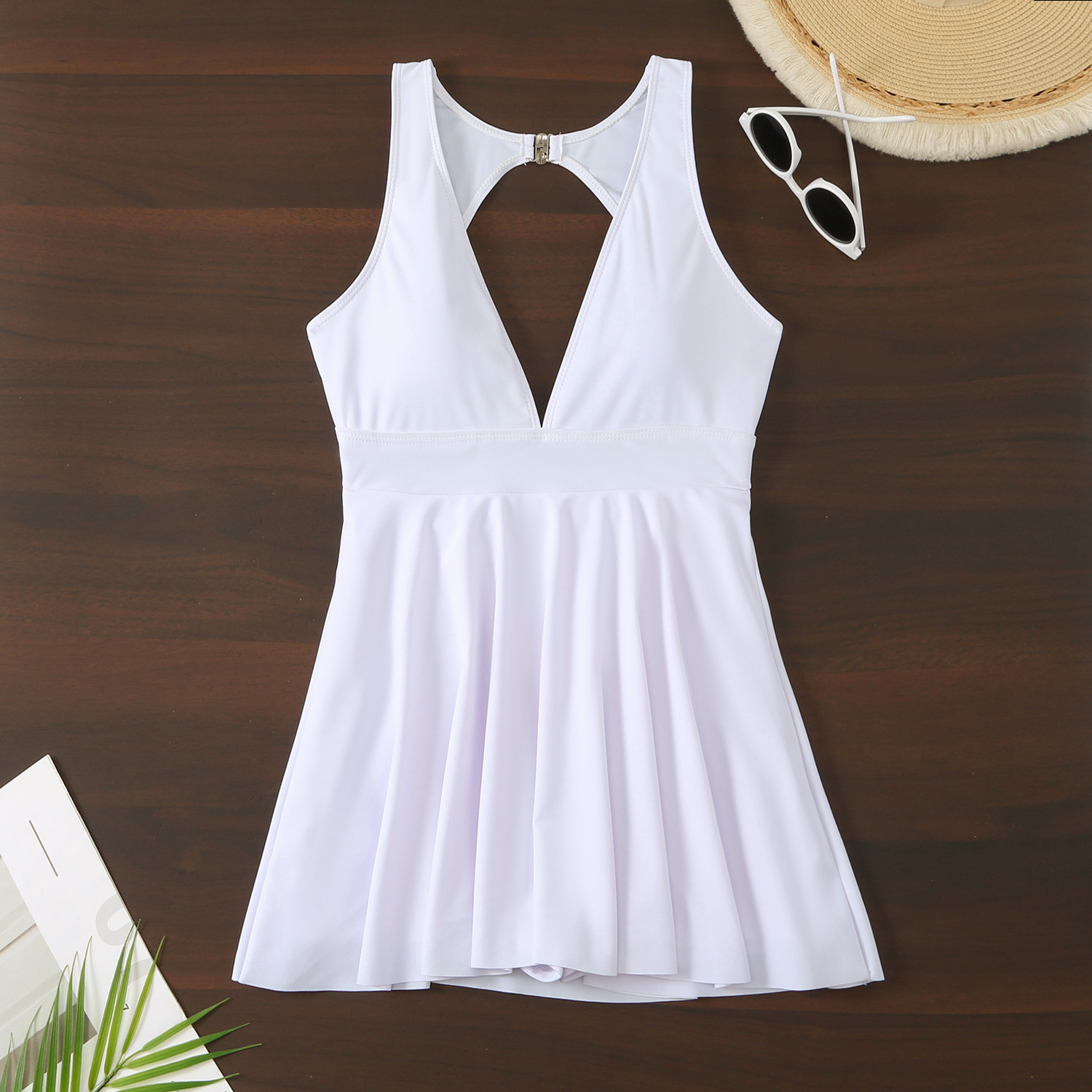 2024 New Solid Color One Piece Women's Sexy Swimsuit_voghion.com