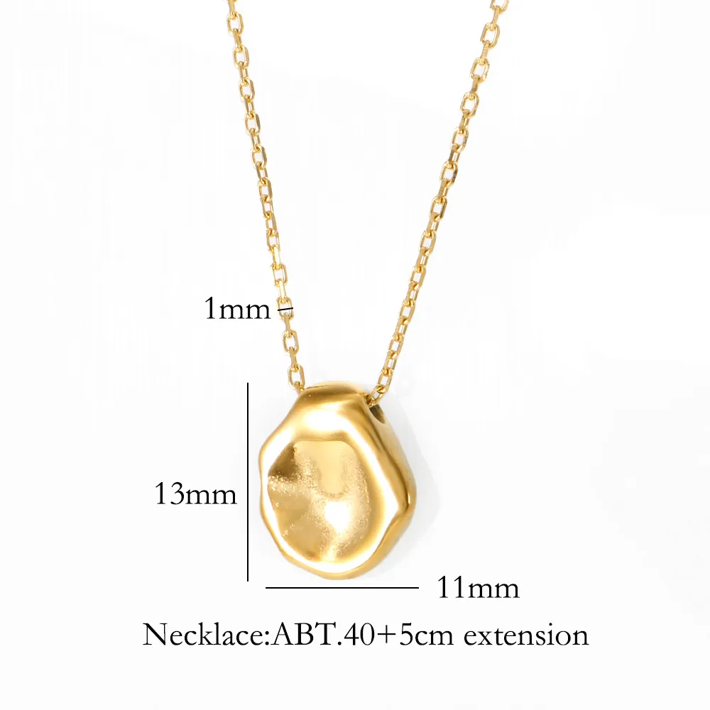 Collane con ciondolo Semplice ovale Multi strato Collana per donna Uomo Acciaio inossidabile Catena a maglie Choker Hip Hop Trendy_voghion.com