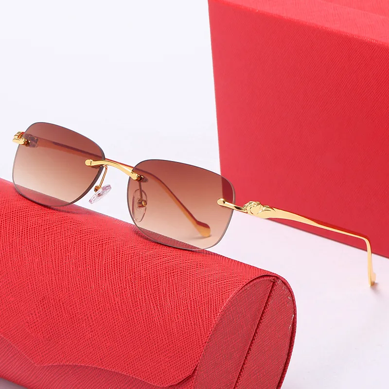 Lunettes de soleil de créateur pour hommes et femmes, marque rectangulaire sans cadre, Sier Tiny Silk Fashion Carti, montures de lunettes de soleil_voghion.com