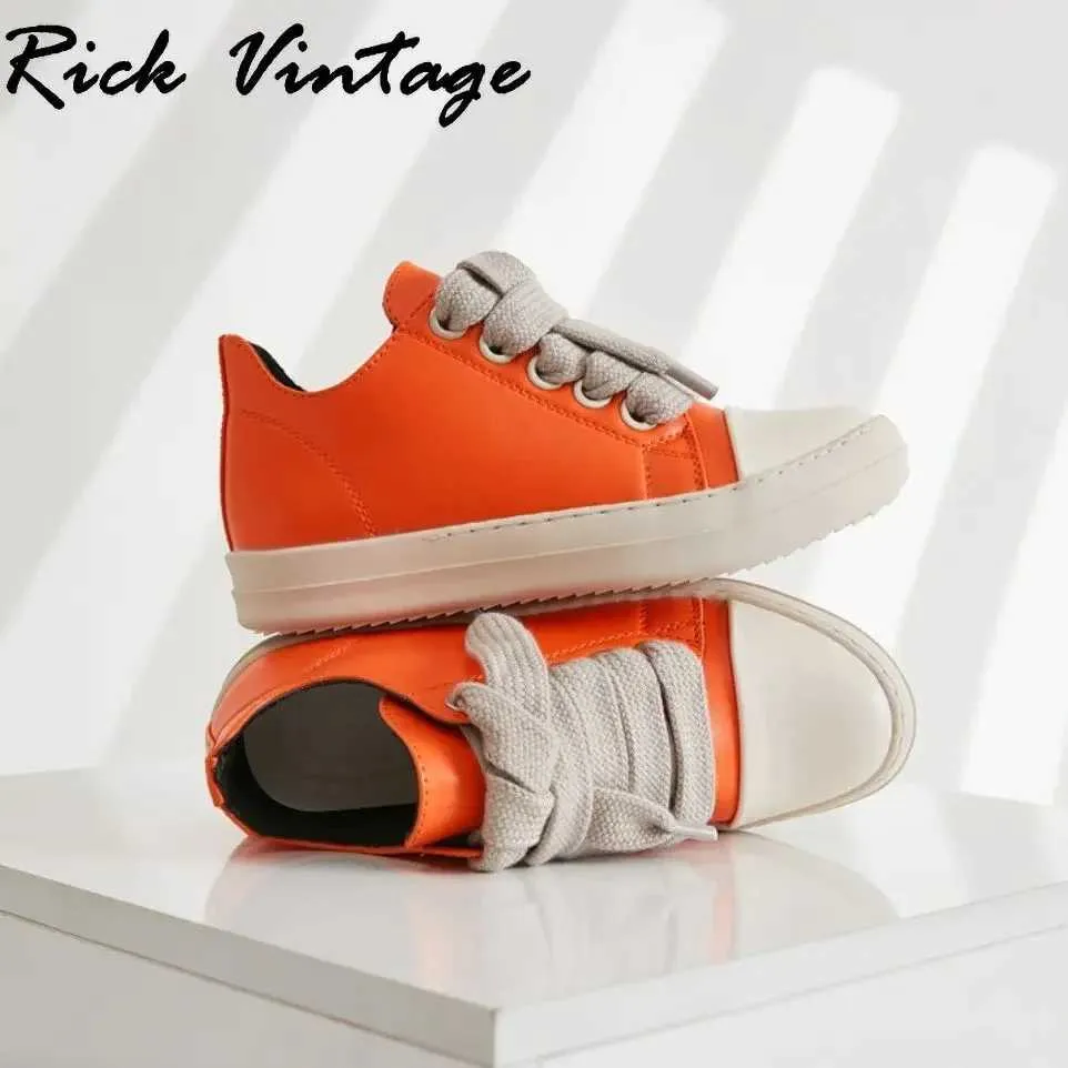 Dress Rick Vintage Jumbo Lace Sneakers Low Top Woman Designer Men Casual Leather Women Flats Shoes Newtrainer Size_voghion.com