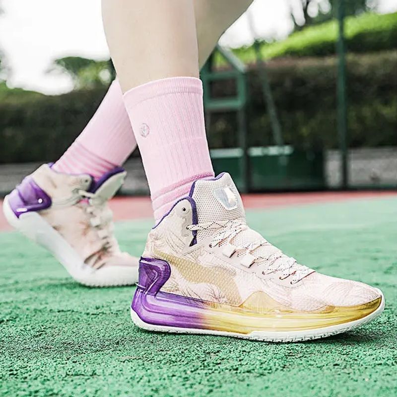 Hoch geschnittene, hochwertige, lässige Sport-Basketballschuhe_voghion.com