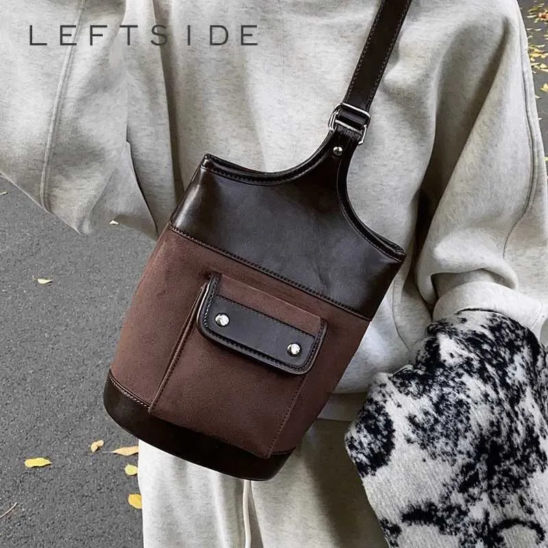 LEFTSIDE Small PU Leather Crossbody Bag for Women 2024 Trend Y2K Handbags and Purses Females Fashion Desinger Shoulder_voghion.com