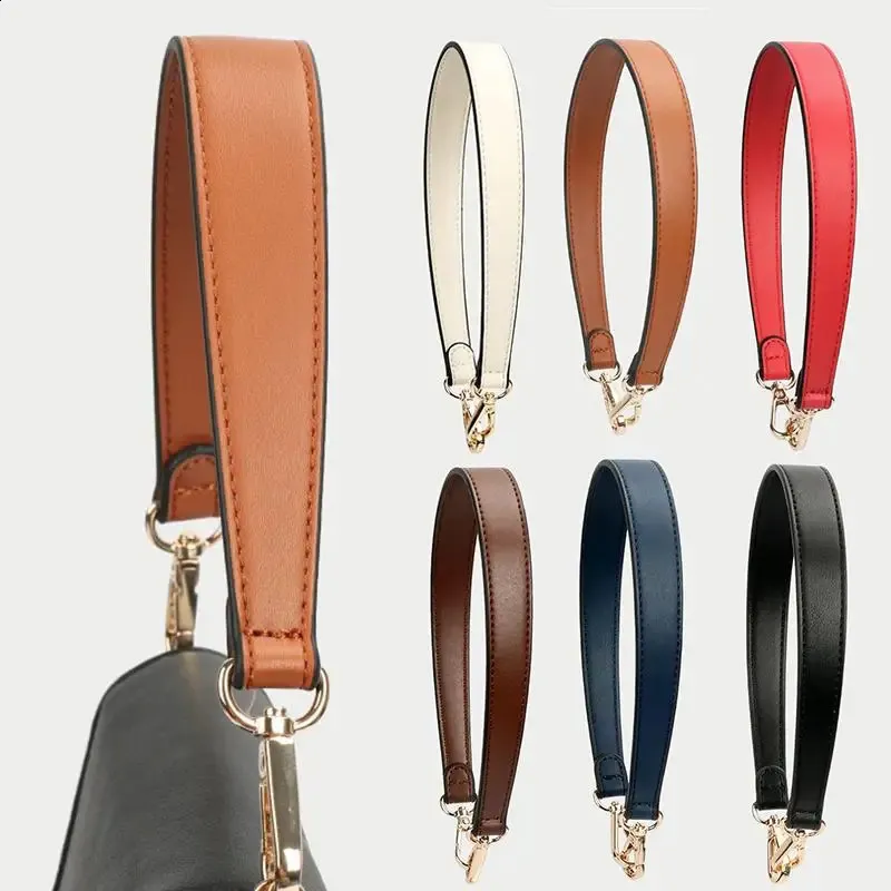 100% Genuine Leather Handbags Handles For Handbag Short Purse Strap Golden Buckle Replacement Bag Belt Band 240729_voghion.com