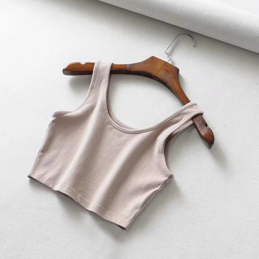 Débardeur de sport pour femme, soutien-gorge d'été super sexy à col en U, coupe ajustée, séchage rapide, fitness, yoga, Instagram_voghion.com
