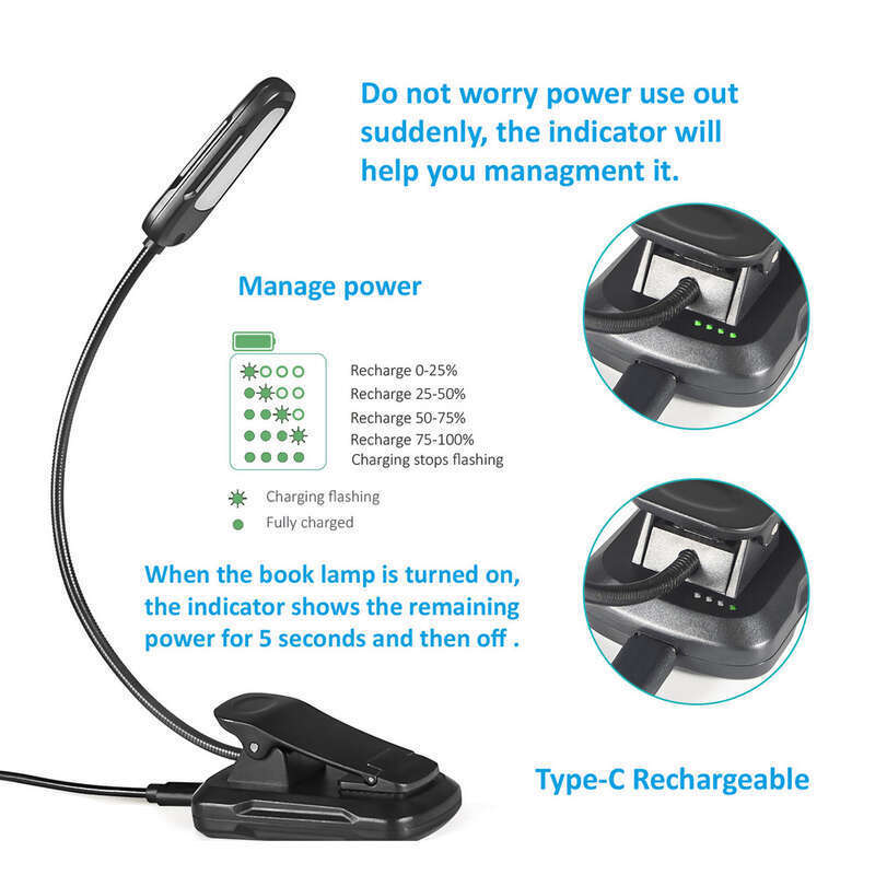 New Type-C Charging Clip Table Music Score Reading Lamp_voghion.com