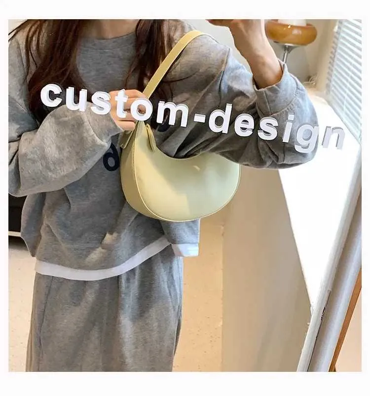 Fashion Armpit Bags For Women Cute Half Crescent Leather PU Purses And Handbags Designer Shoulder Bag Small Hand_voghion.com