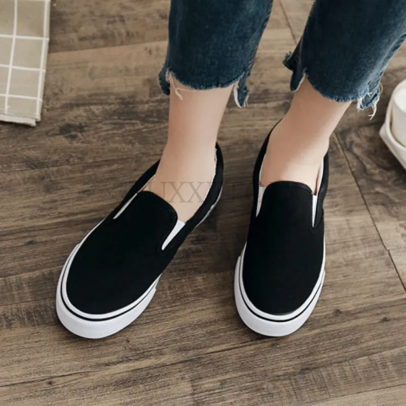 Flat Bottomed Low Cut Canvas Casual Comfortable Fashionable Breathable Lightweight Minimalist Board Shoes With One Foot_voghion.com