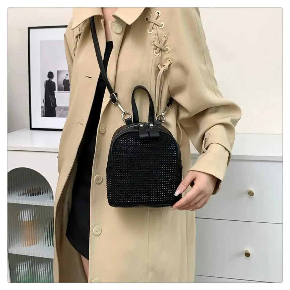 Zaino da donna in PU, piccolo, per ragazze adolescenti, alla moda, per il tempo libero, con cerniera, borsa a tracolla, zaino ad alta capacità, per donne, mini scuola_voghion.com