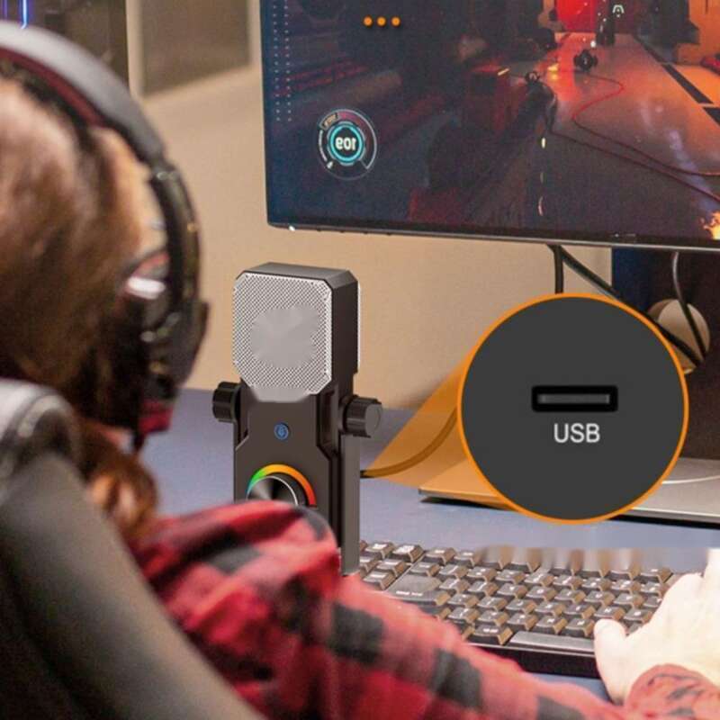 【Applicabilité multi-scénarios】 Microphone COMICA STA-U1, équipement d'enregistrement de bureau, bruit de diffusion en direct mobile_voghion.com