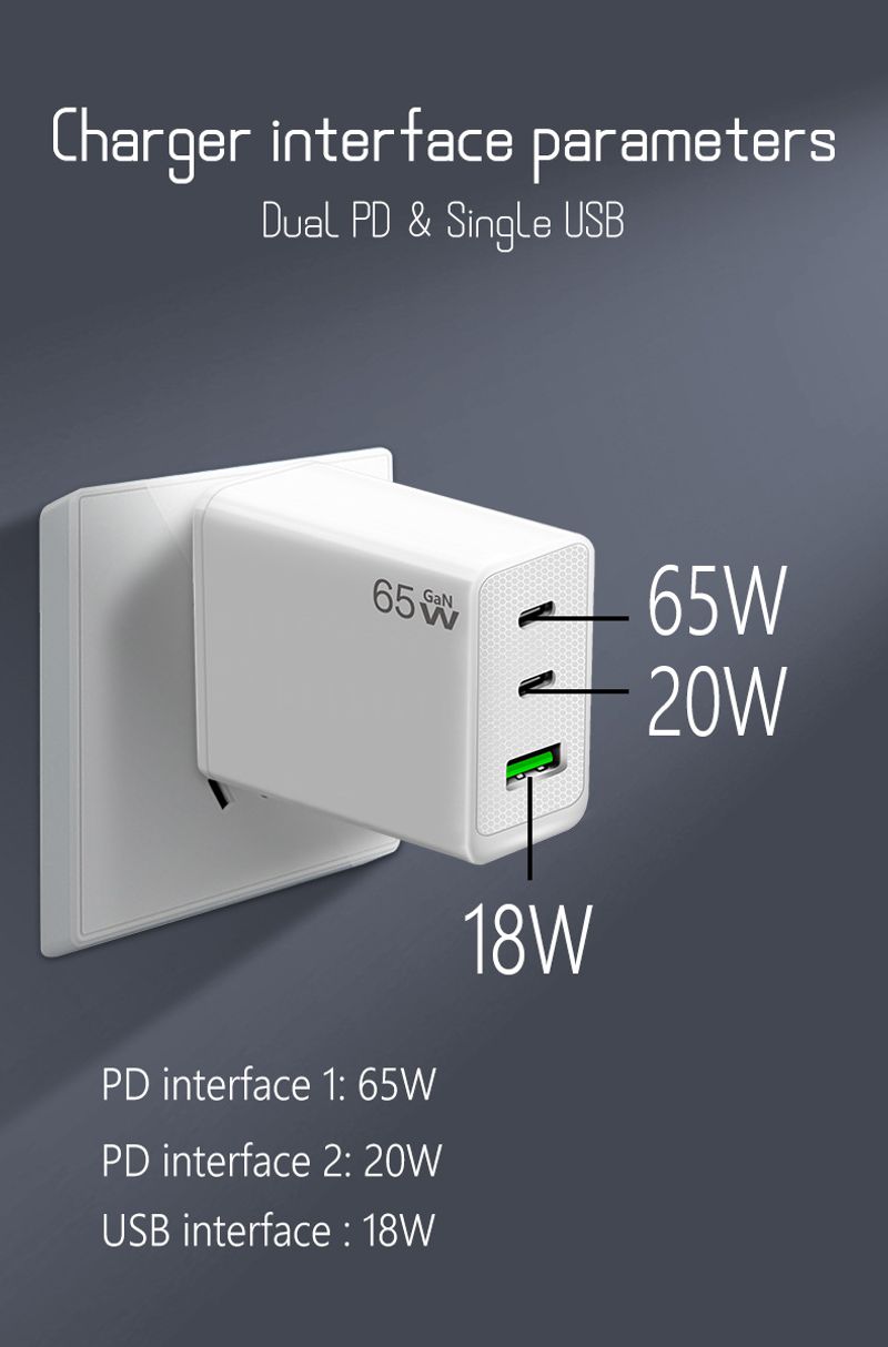 65W Fast Charger for Mobile Phone Notebook_voghion.com