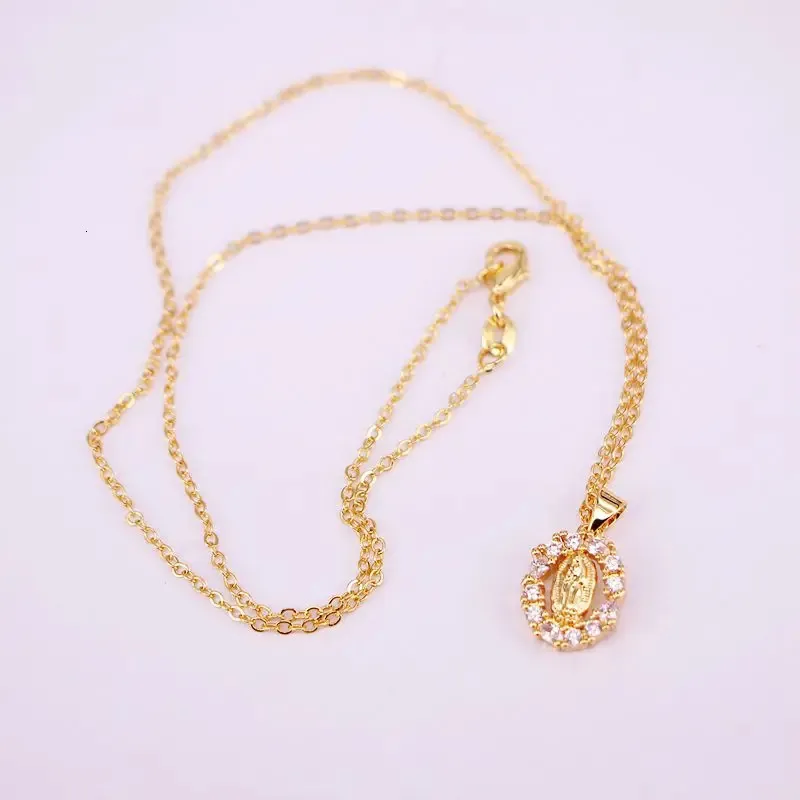 Collier pendentif religieux vierge marie jésus pour femme et homme_voghion.com