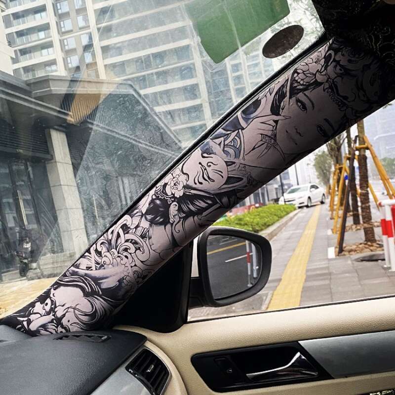 Patch autoadeziv pentru spate cu pilon JDM Prajna Geisha AB, patch decorativ interior cu schimbare de culoare pictat manual_voghion.com