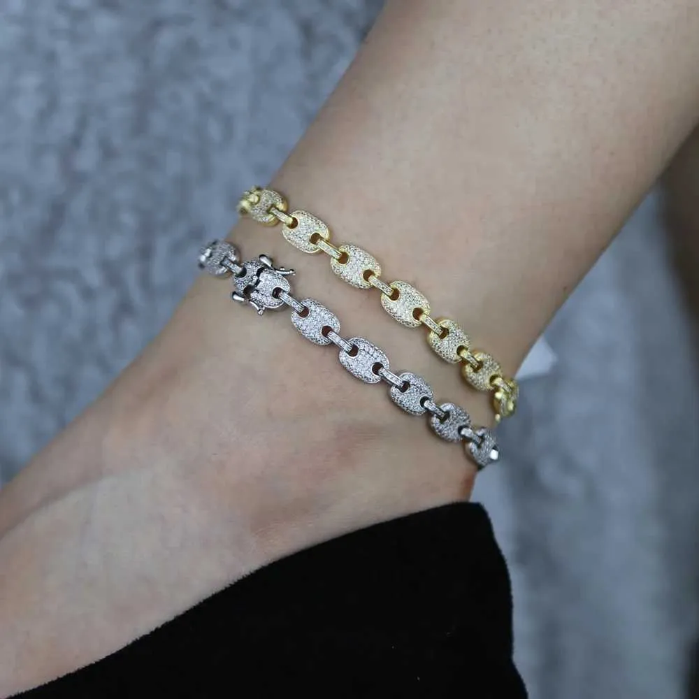 Tobilleras de verano de 8 mm con cuentas de café CZ brillante con circonita cúbica 5A de alta calidad, cadena para pierna para mujer de 9 y 10 pulgadas_voghion.com