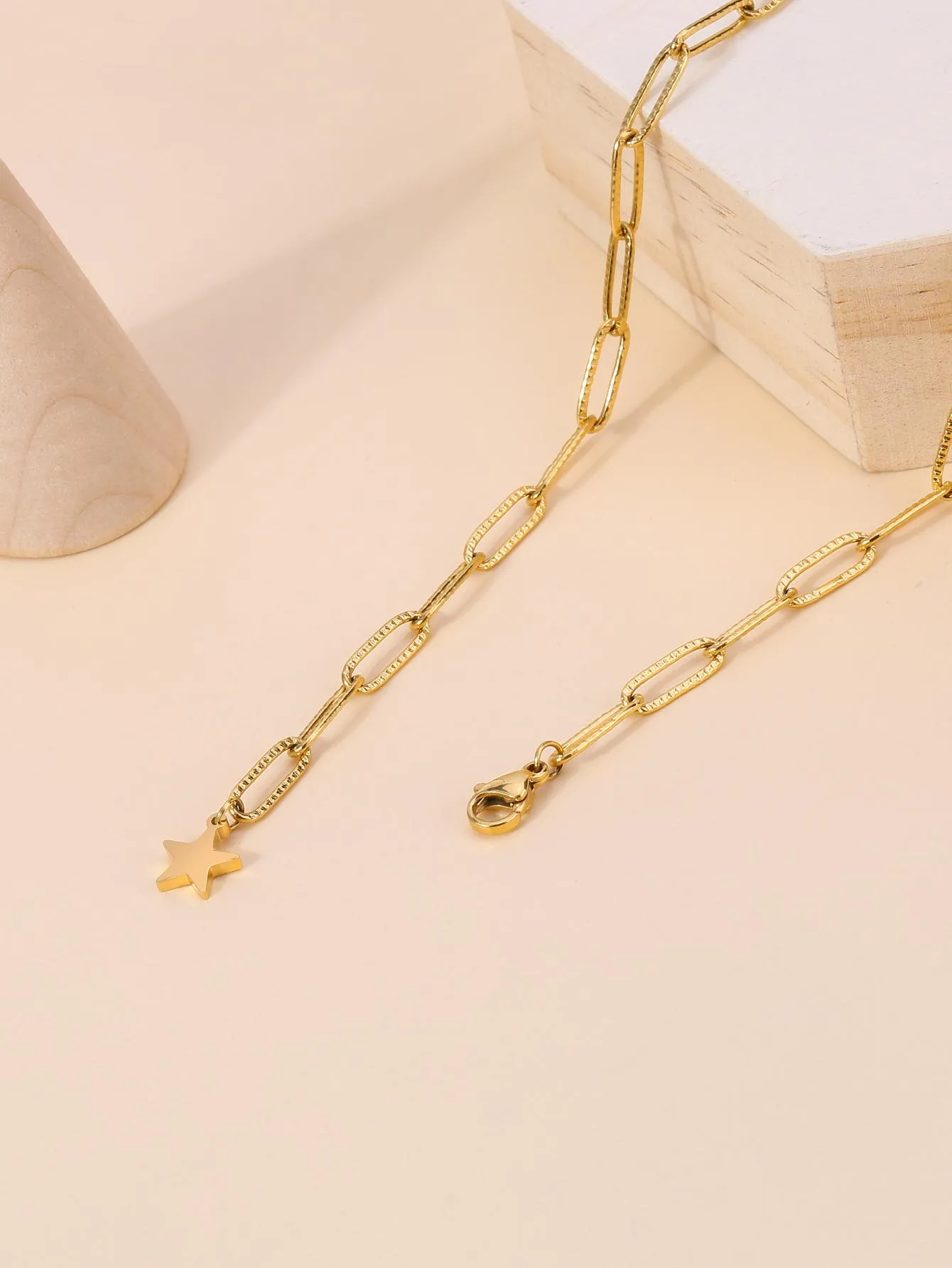 Chains Fashionable Stainless Steel Simple Pearl Chain Necklace Dating Office Workers Mother's Day Gift_voghion.com