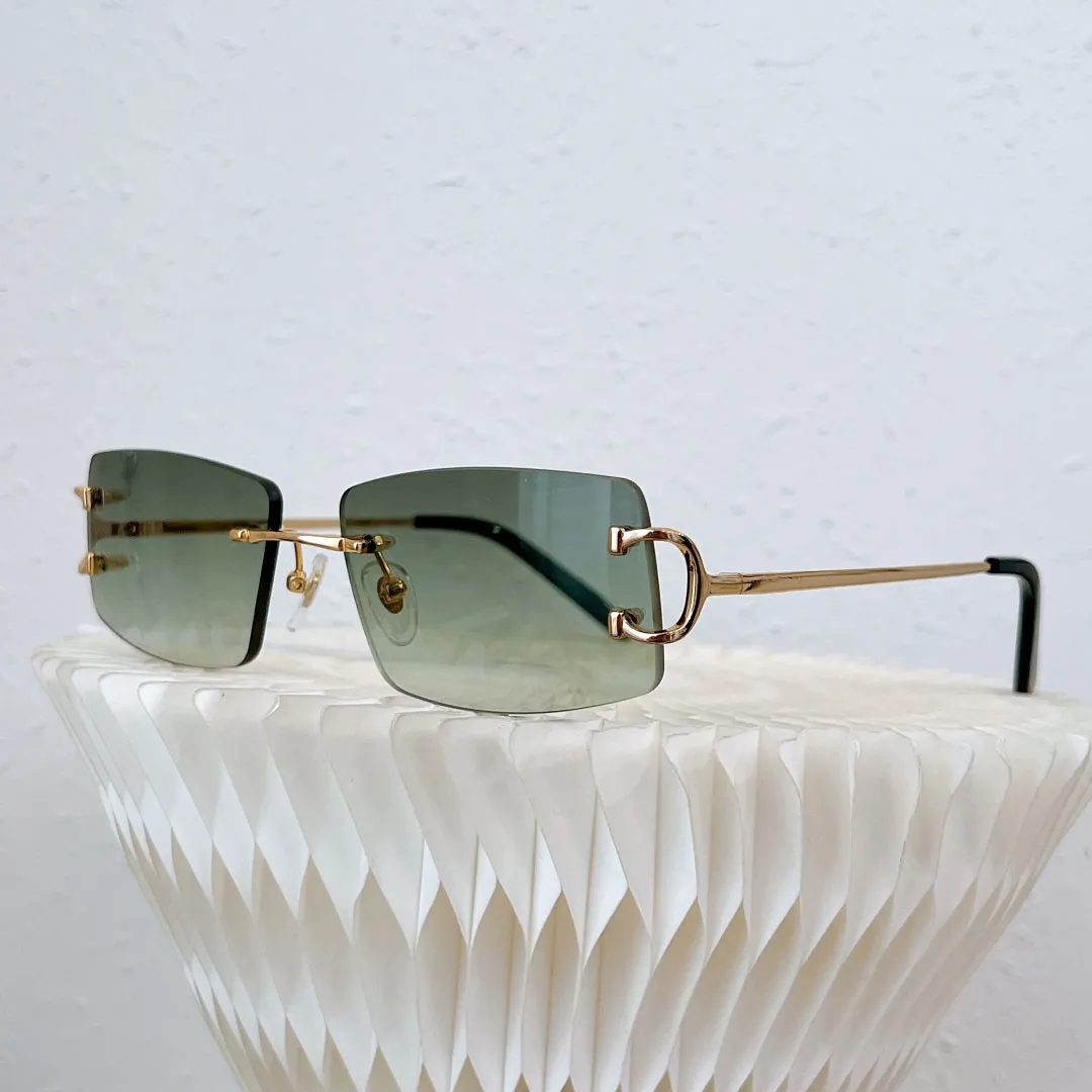 Occhiali da sole da uomo in oro lucido platino platino metallo quadrato occhiali da donna vintage di alta qualità Con scatola originale e_voghion.com