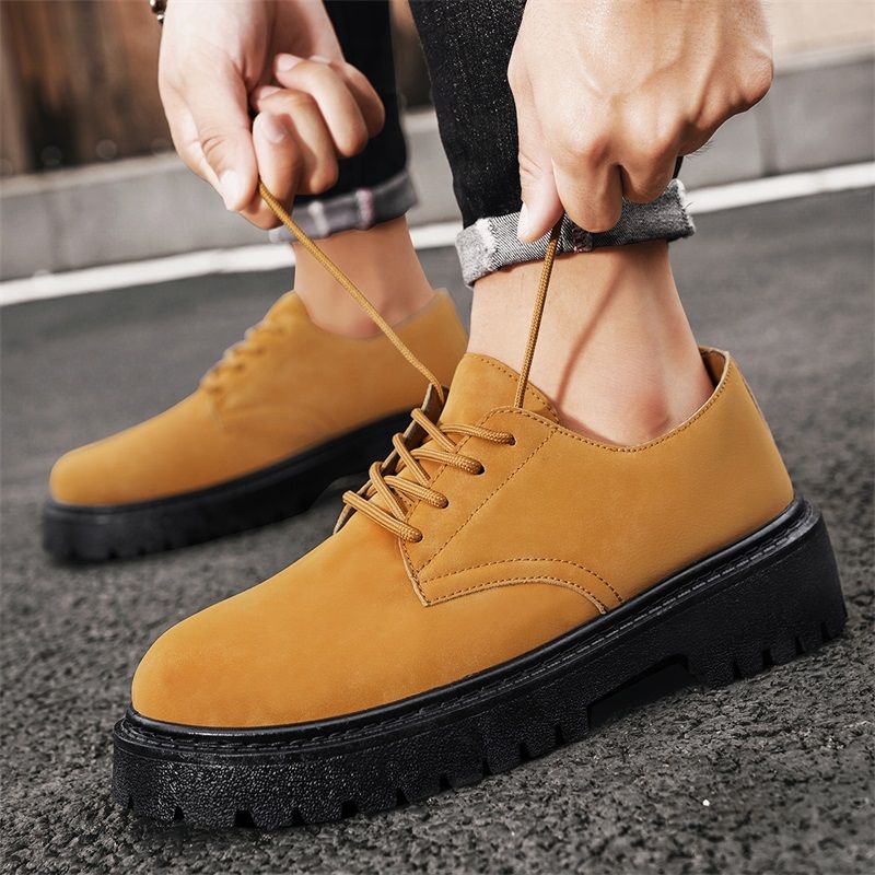 Men's 2024 new casual leather Korean version of the trend all sports fashion men's small white shoes_voghion.com