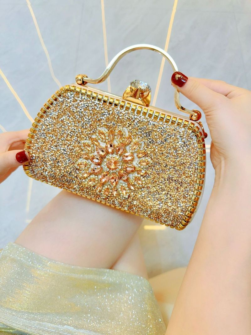 Neue sonnenblumen strass cheongsam frauen handtasche eine schulter schräge spanne abendessen tasche_voghion.com