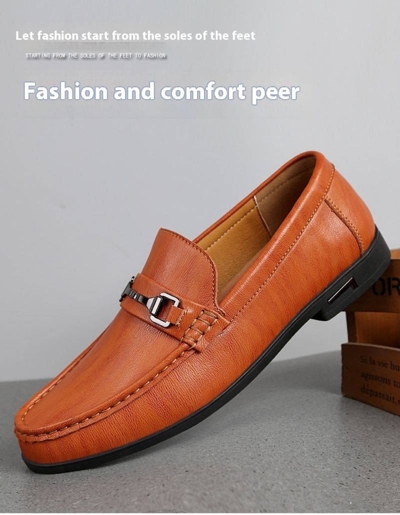 New Genuine Leather Men Casual Fashion Formal Mens Loafers Moccasins Italian Breathable Slip On Male Boat Shoes Size_desvips.com