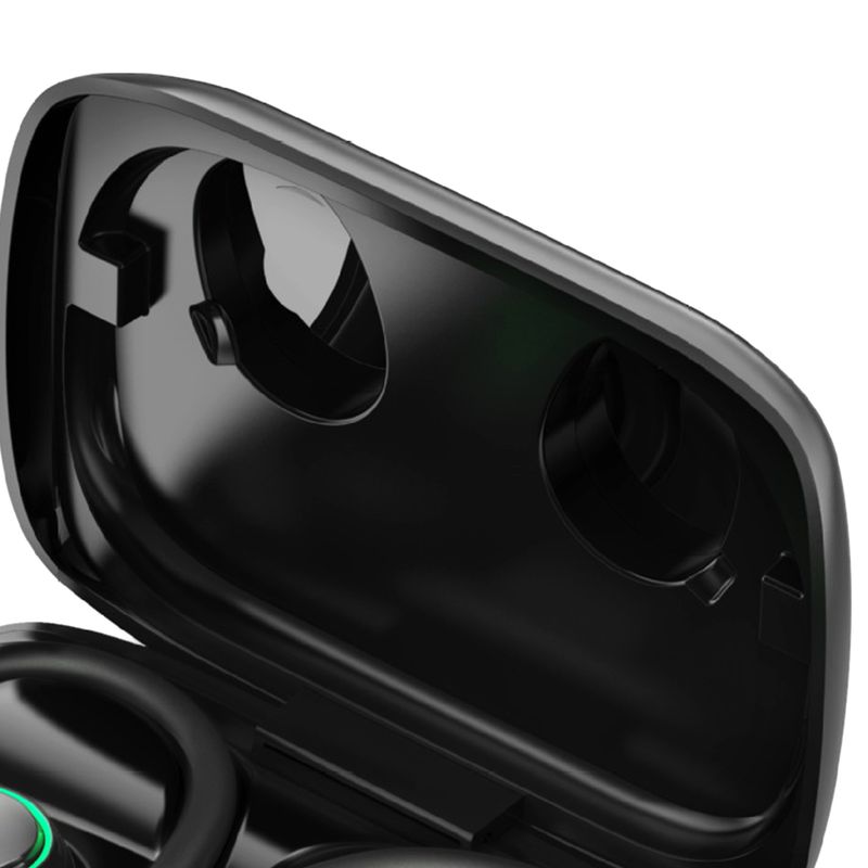 Ακουστικά Bluetooth Ακουστικά Άγκιστρο αυτιού Αφή δακτυλικών αποτυπωμάτων Ισχυρά μπάσα δροσερά φώτα HiFi Στερεοφωνική μουσική Αδιάβροχο αθλητικό υπογούφερ_voghion.com