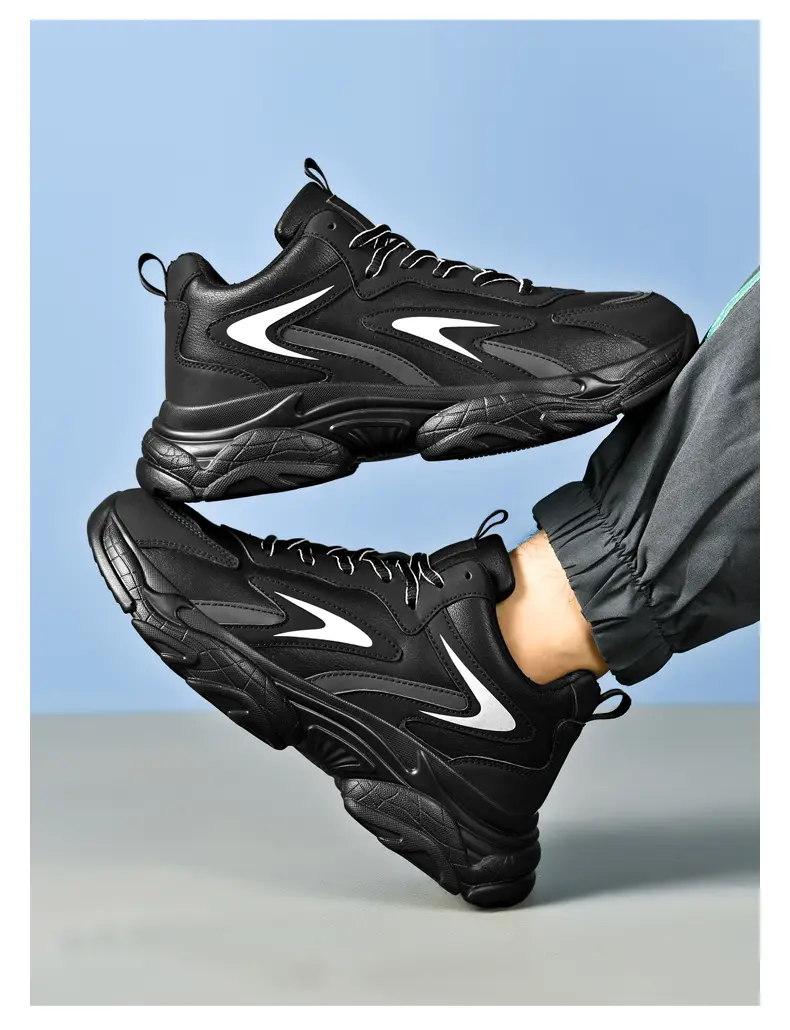 Chaussures de sport antidérapantes pour hommes, chaussures décontractées à plateforme rehaussante, chaussures tendance pour papa_voghion.com