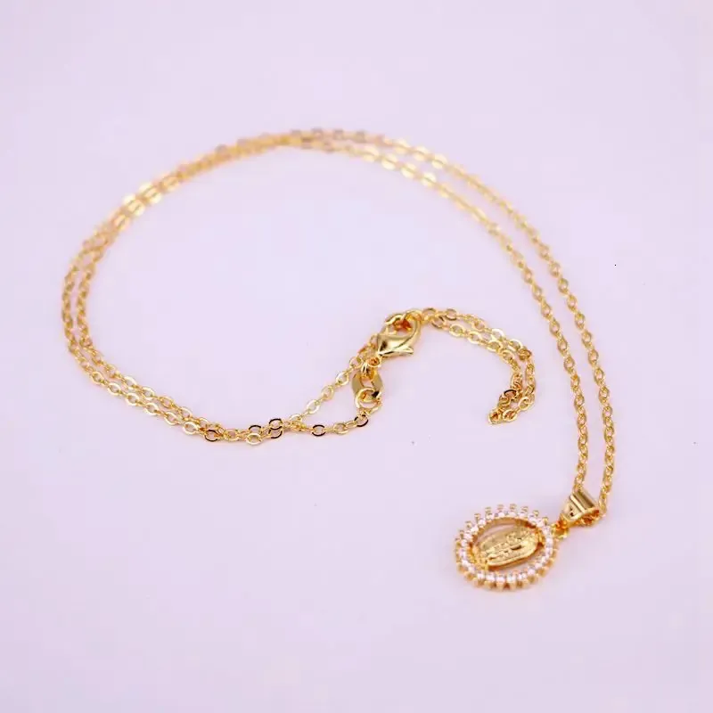 Collier pendentif religieux vierge marie jésus pour femme et homme_voghion.com