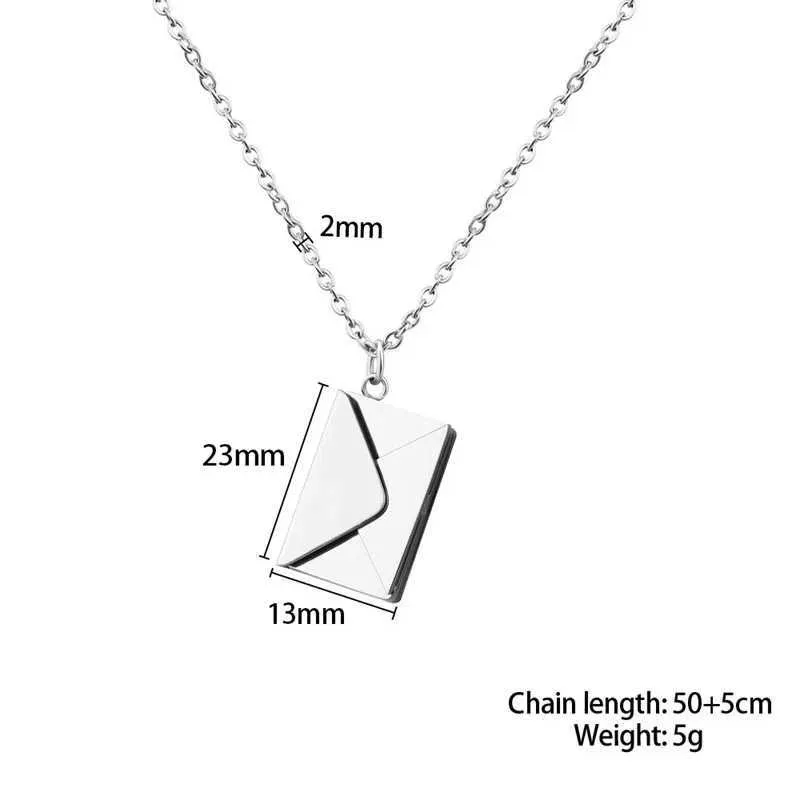 Halsband Dammode Kärleksbrev Hänge Halsband Utsökt Personlighet Kuvertprydnad Årsdag Födelsedag_voghion.com