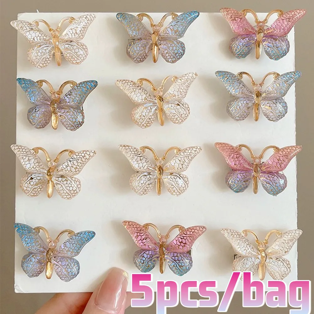 Dolce farfalla fermagli carino donne sfumato piccole forcine mini neonate colori barrette copricapo accessori per capelli_voghion.com