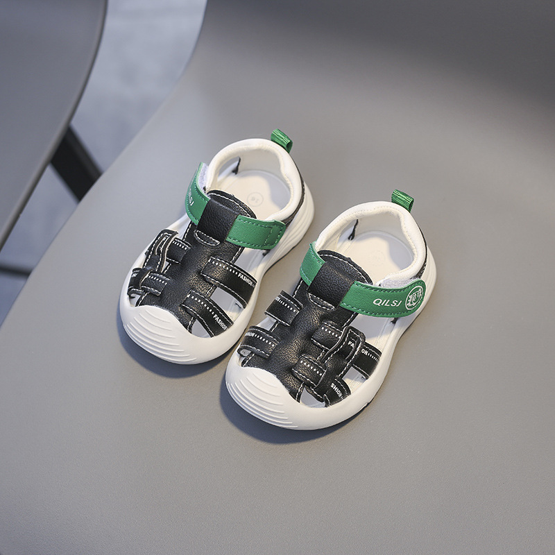 Boys Walking Summer New Anti Slip Soft Sole Beach Shoes Baby Headband Functional Sandals Girl Hollow Out_voghion.com