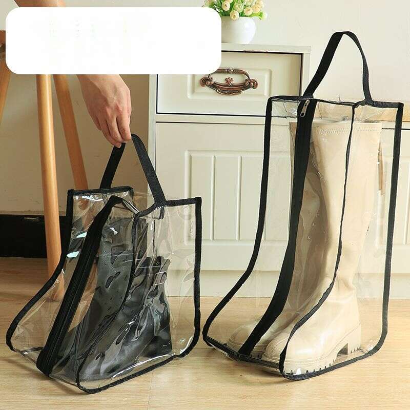 【 8247 People Praised 】 Transparent Dustproof Dormitory Moisture-proof Short Long Boots Shoe Storage Artifact Storage_voghion.com