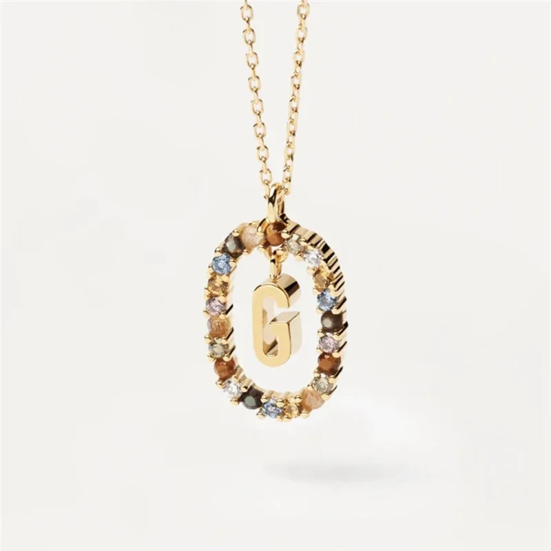Halskette Mit Initialen-anhänger Strass Buchstabe Damen Schmuck_voghion.com