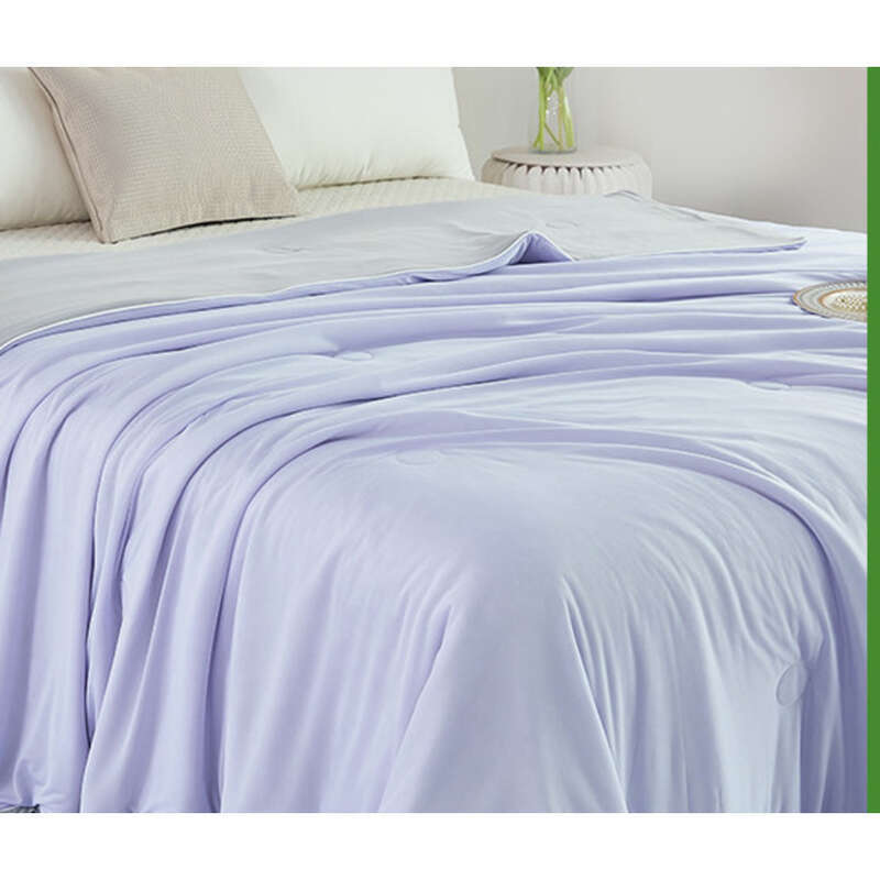 Cool Mother And Baby Grade Solid Color Summer Air Conditioning Ice Silk Thin Blanket_voghion.com