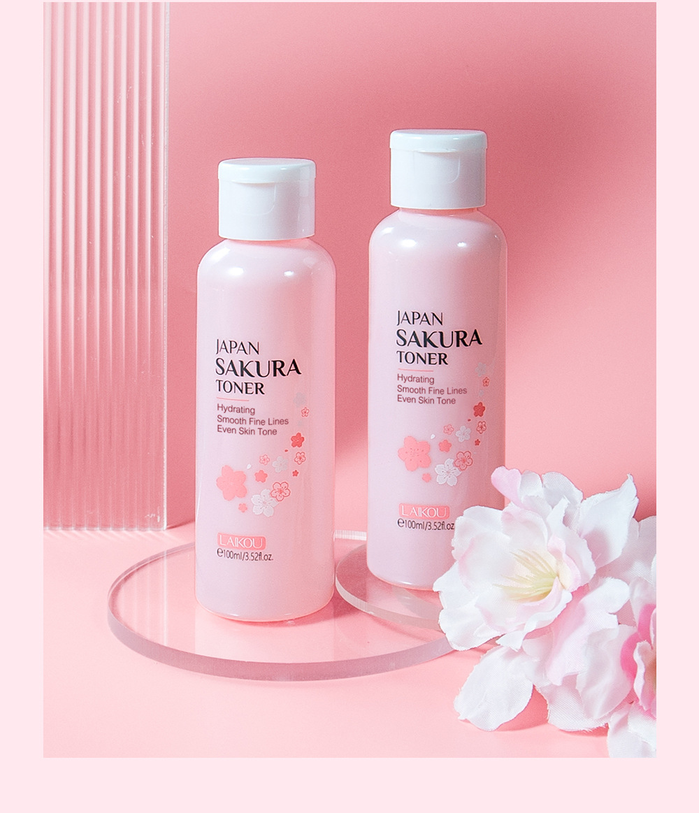 LAIKOU Japanski Sakura tonik 100ml Hidratantni i hidratantni tonik Proizvođač proizvoda za njegu kože_voghion.com