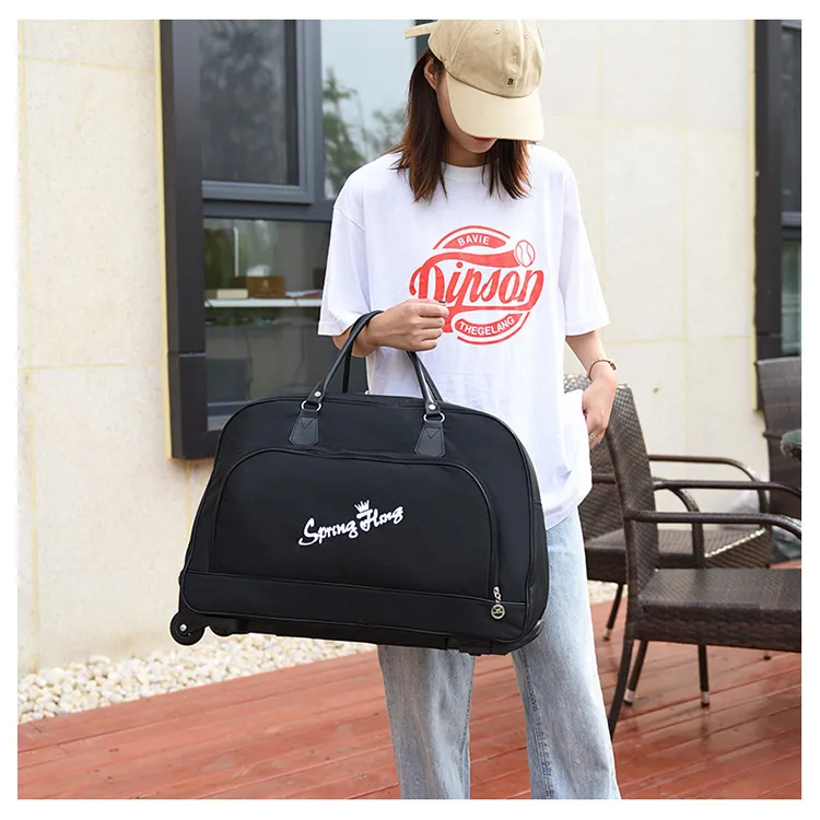 Large Capacity Trolley Handbag Foldable Thickened Wearresistant Boarding Case Home Storage Travel Convenient Bag_voghion.com