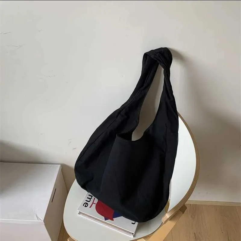 Grande borsa a tracolla retro in tela per donna stile hobo_voghion.com