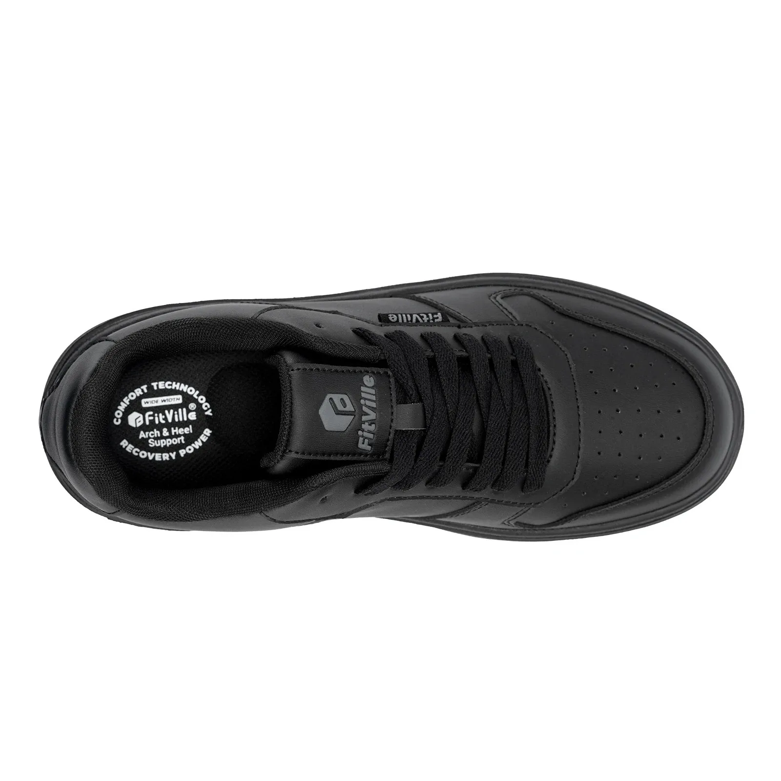 FitVille Baskets plates larges pour hommes, chaussures décontractées, légères et respirantes pour la marche, idéales pour les pieds gonflés, idéales pour la gym au quotidien._voghion.com