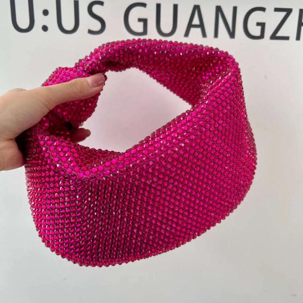 Designer Knotted Crsytal Rhie Dia Cloud Women's Handbag Bg Shiny Evening Bag Dinner Party Clutch Purse_voghion.com