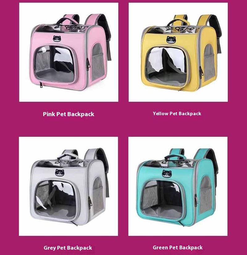 Haustiertasche Yeni einfarbige Günlük Trend Tragbare Hundetasche Büyük Kapazität Atmungsaktiver Katzenrucksack_voghion.com