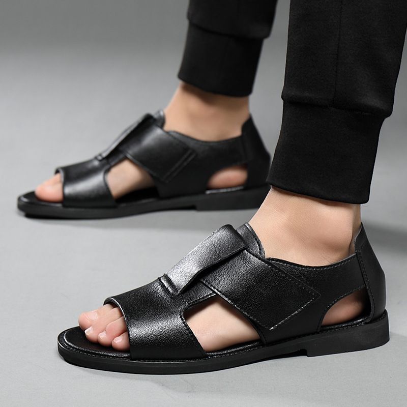 Men's Roman Sandals 2023 New Summer Open Toe Breathable Cowhide Casual Vieamese Slippers Outdoor Beach Shoes Size 47_voghion.com