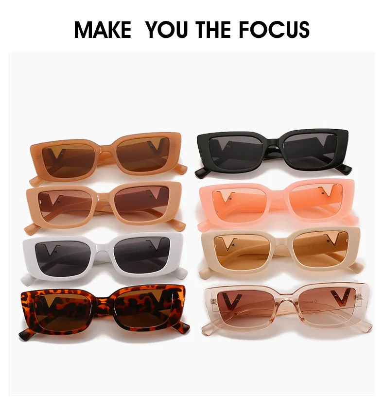 Retro Rectangle Sunglasses For Women Vintage Designer Style_voghion.com