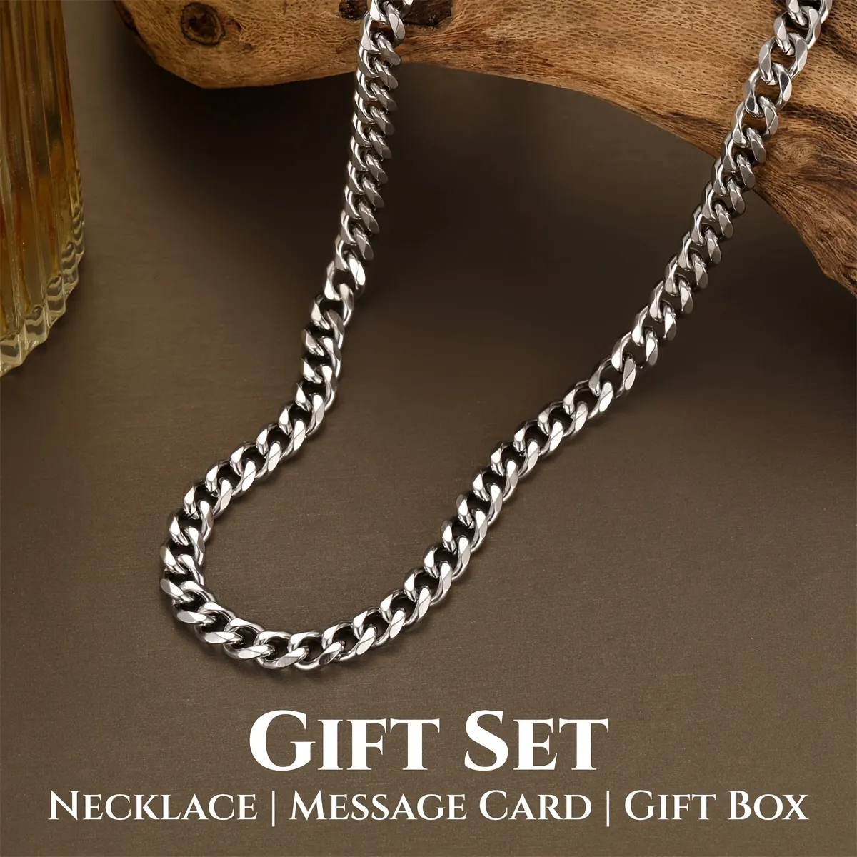 Catene per il mio uomo Collana a catena cubana Regali per lui Promessa Gioielli per uomo Anniversario di matrimonio Fidanzato_voghion.com