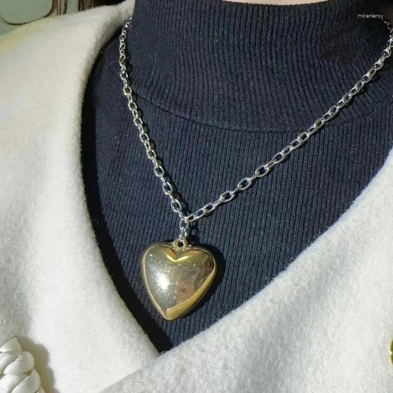Kolye Kolye Şık Kalp Kolye Y2K Sokak Boyun Takı Süsleme Kadınlar İçin_voghion.com