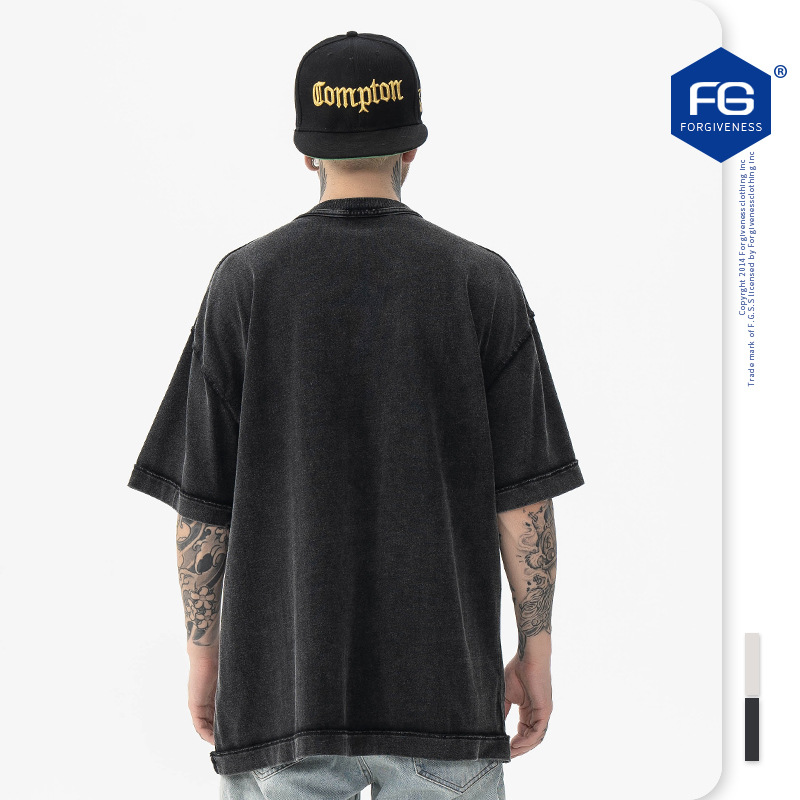 MERCURY FG Men's Wear | 2024 Spring/Summer New Product Trendy Brand Fun Funny Graffiti Cartoon Portrait Printed Short sleeved_voghion.com