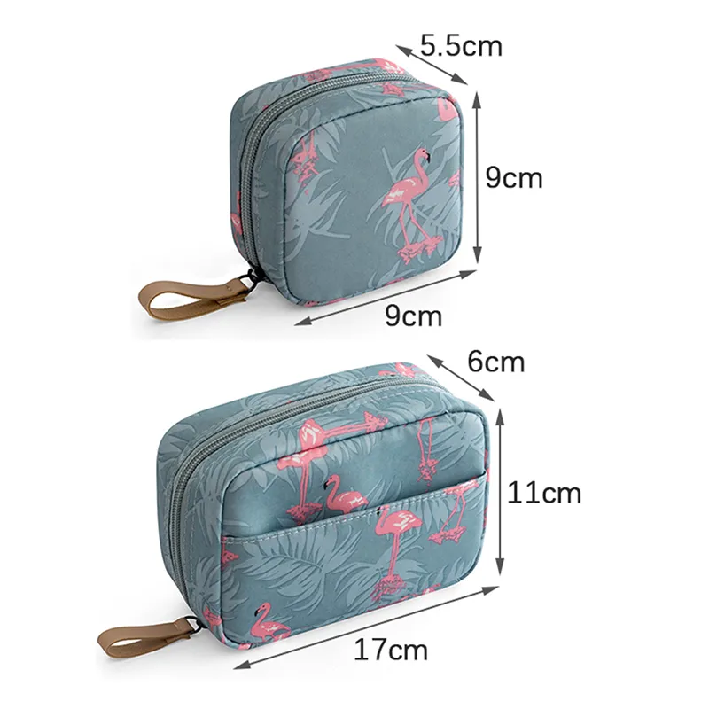 Mini Flamingo Solid Color Travel Toiletry Storage Cactus Beauty Makeup Cosmetic Bag Organizer Special Offer_voghion.com