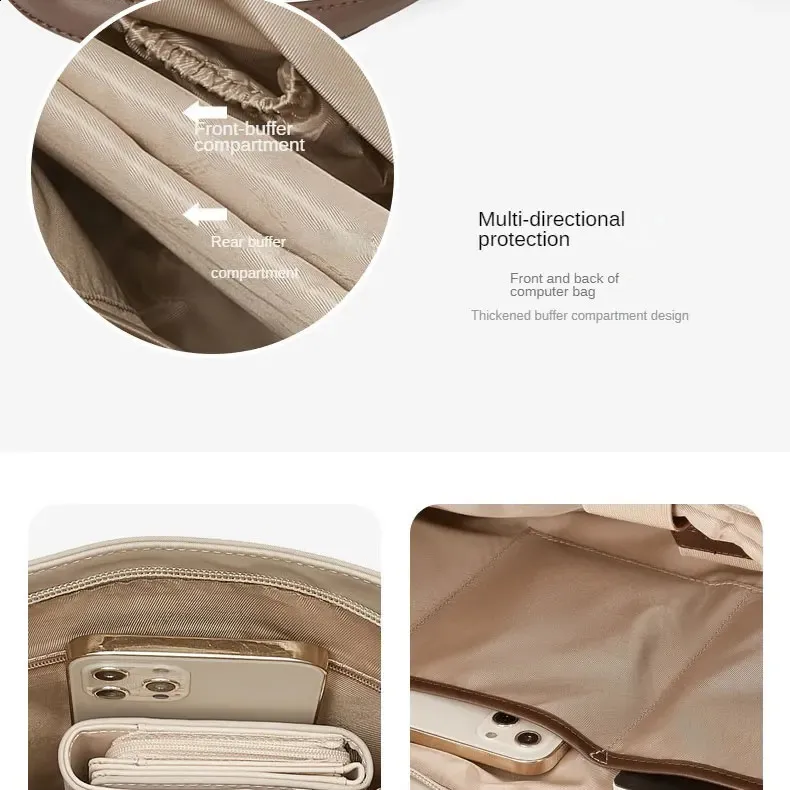 GOLF Briefcase for Women Apricot Document Handbag 14 Inch Business Laptop Tote Bag College Bags Womens Handbags Trend_voghion.com